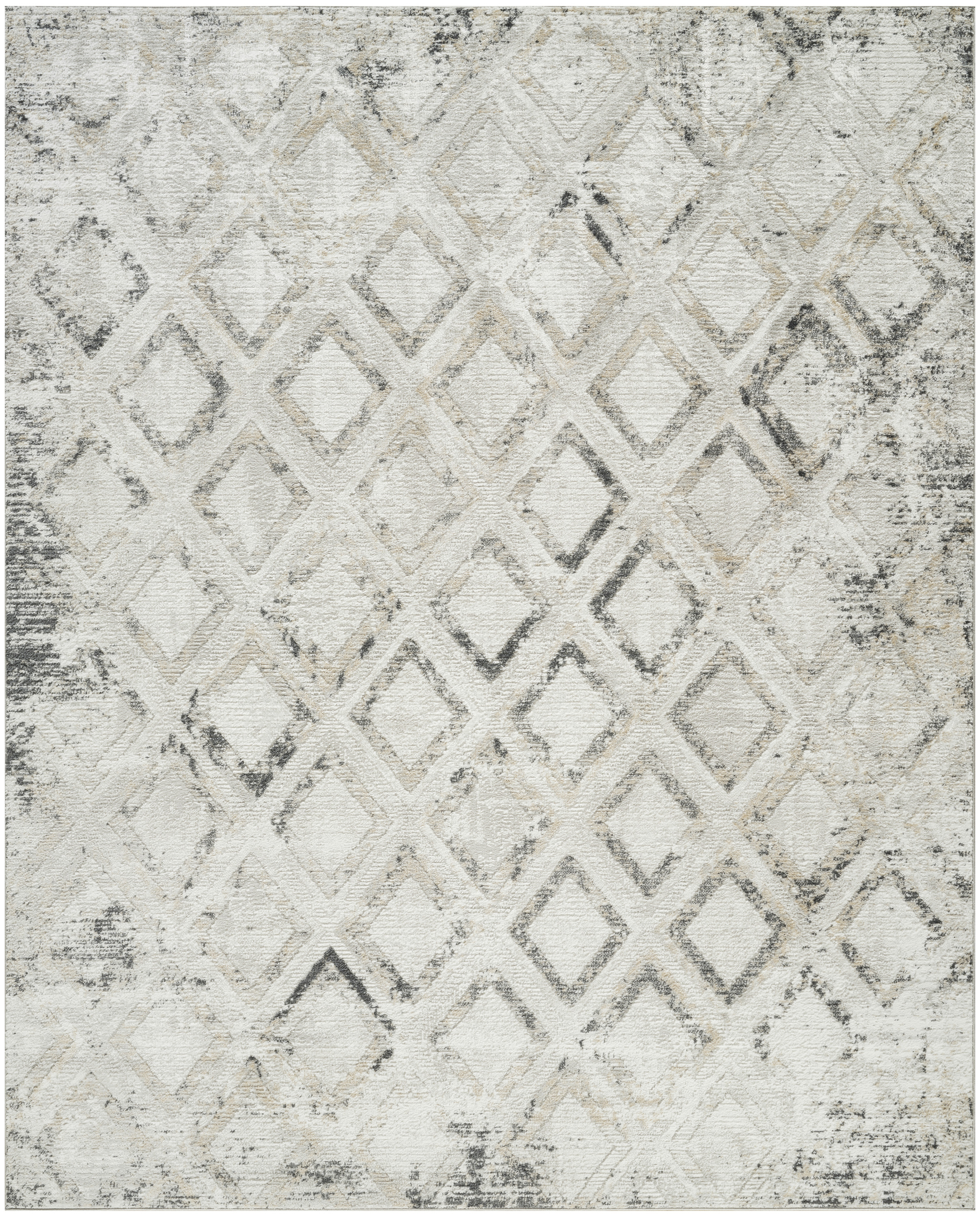 Nourison Dekor 7'10" x 9'10" Grey Charcoal Modern Indoor Rug