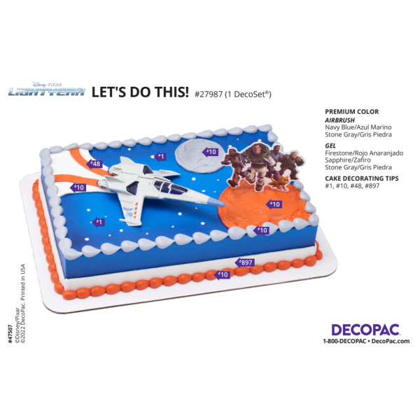 Disney and Pixar's Lightyear Let's Do This! Cake Decorating Instruction Card