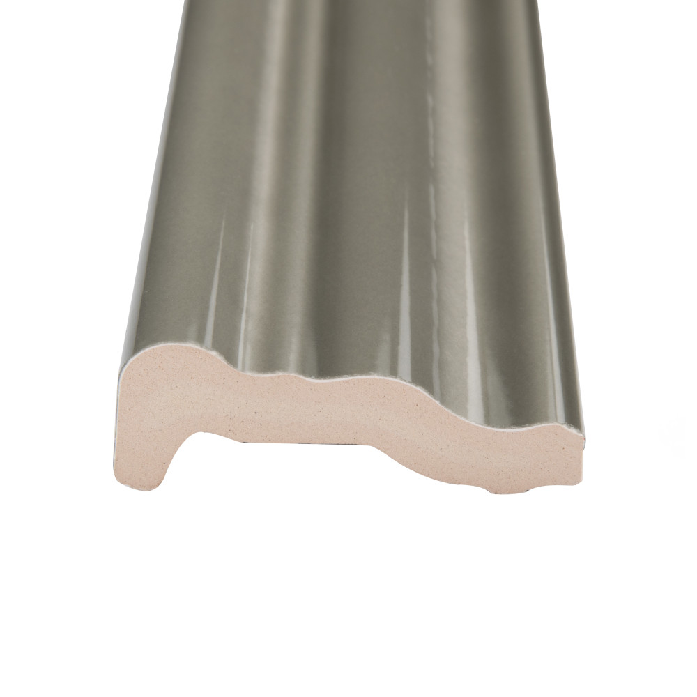 Chester Chair Rail Grey 2 in. x 12 in. Ceramic Wall Trim