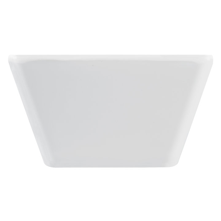 Small square melamine cubic display bowl in white