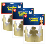 Hygloss&reg; Bright Gold Crowns, 24 Per Pack, 3 Packs HYG65244-3