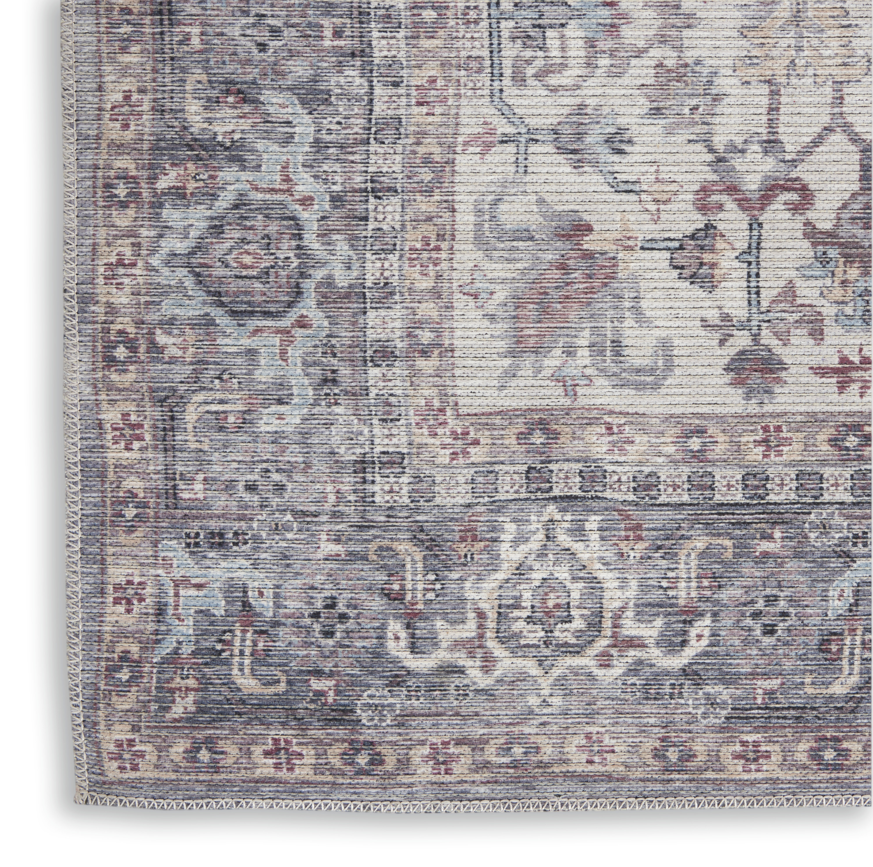 Nourison New Concept Washables 3' x 5' Grey Vintage Indoor Rug