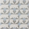 Encaustic Echoes Lapis 8×8 Flourish Decorative Tile