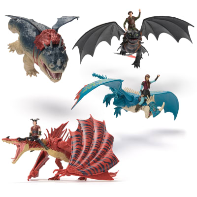 Dreamworks Dragons How to Train Your Dragon, Final Battle Pack of 4 Dragons & 3 Vikings