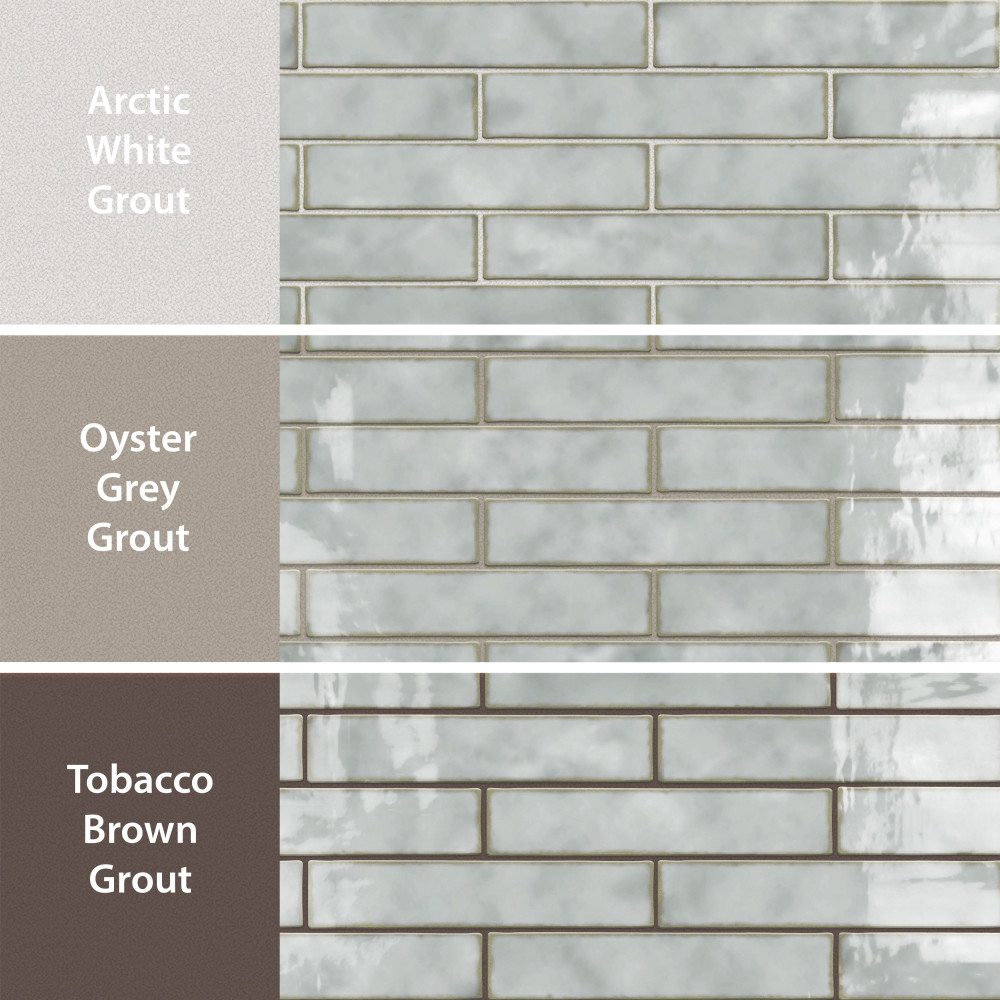 Hudson Studio Soho Brick Grey Eye 1-7/8 in. x 9-3/4 in. Ceramic Wall Tile