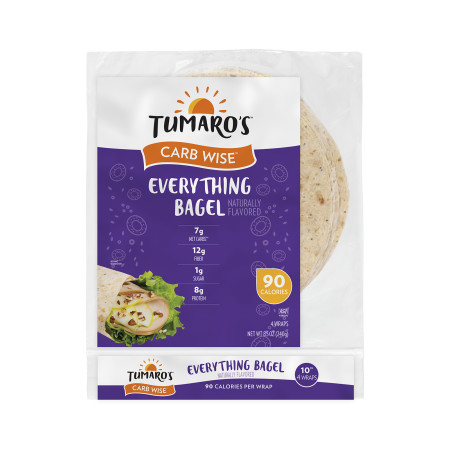 10 inch Everything Bagel Carb Wise Wraps | tumaros