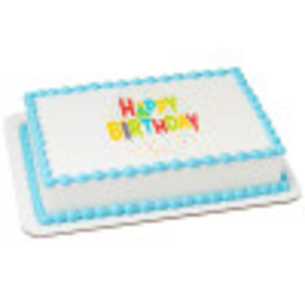 Image Cake Very Happy Birthday Confetti