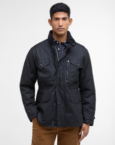 Sapper Waxed Jacket Black-Classic
