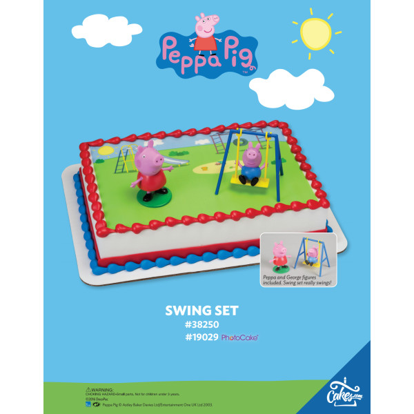 Peppa Pig - Swing Set PhotoCake® DecoSet® Background The Magic of Cakes® Page