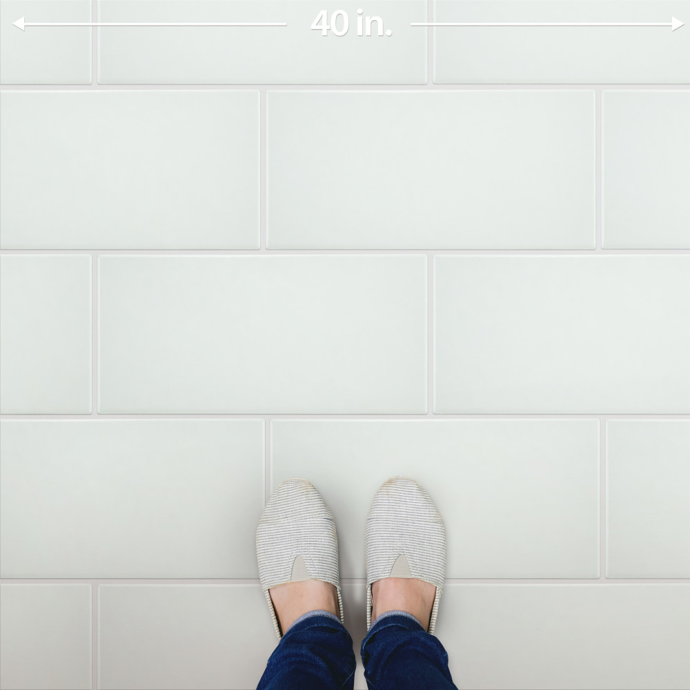Piscina Matte White with BioTech 9-5/8 in. x 19-1/2 in. Porcelain Floor and Wall Tile