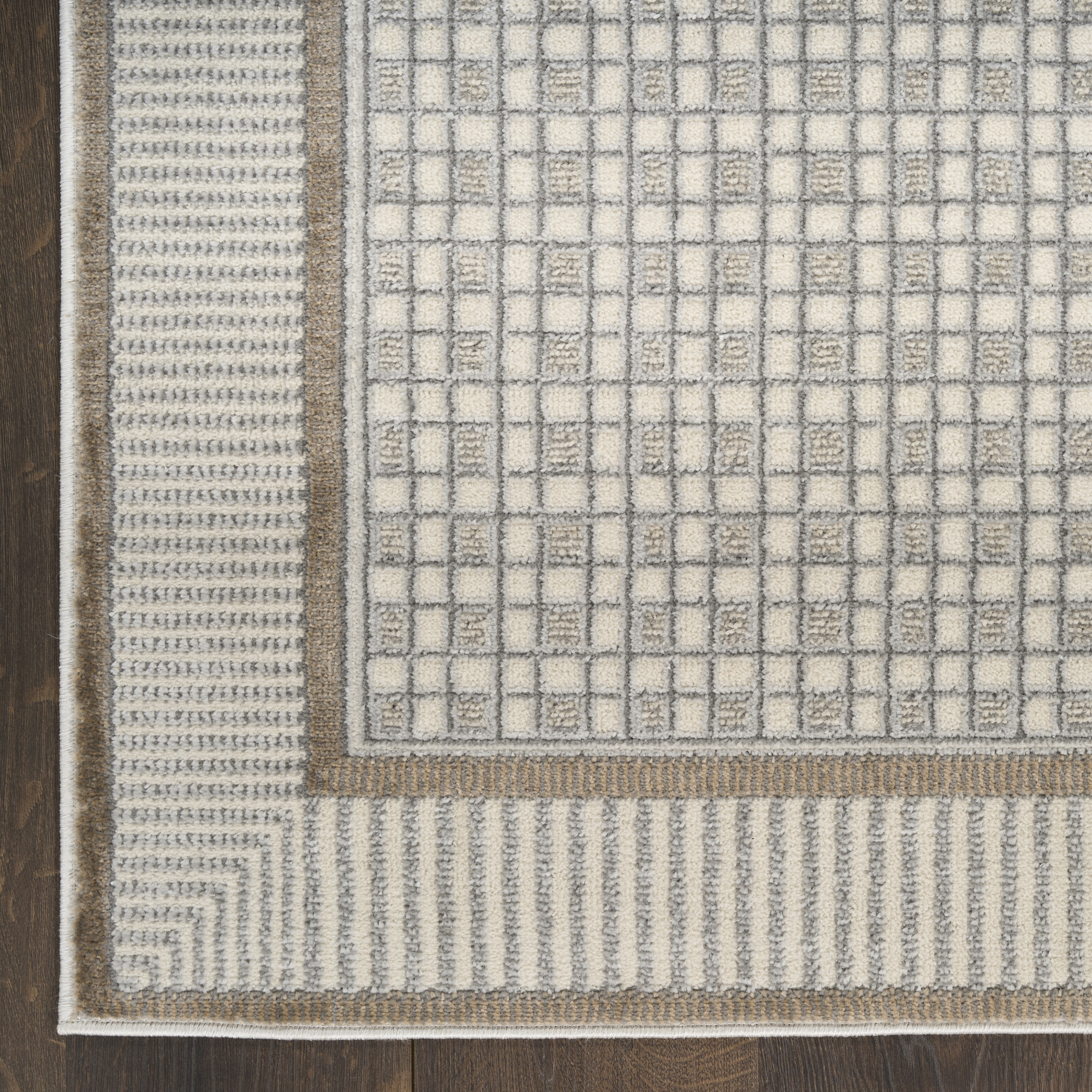 Nourison Nordic 8' x 10' Ivory Grey Modern Indoor Rug