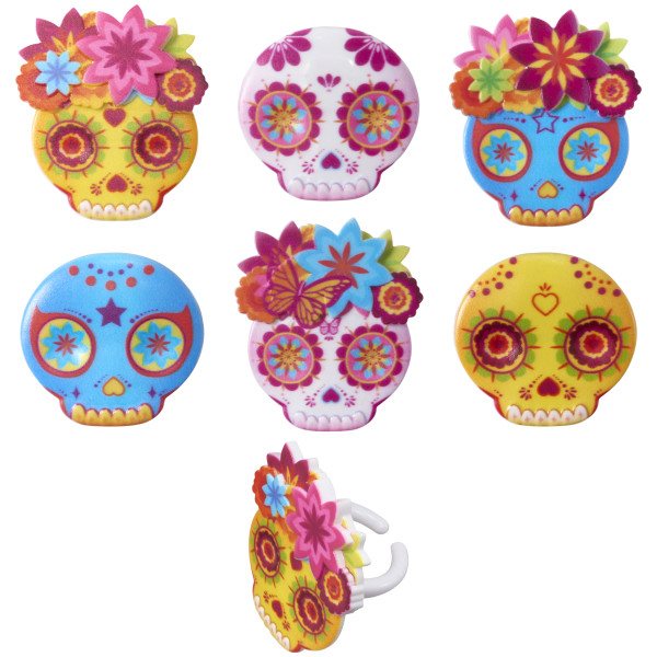 La Calavera Mask Cupcake Rings