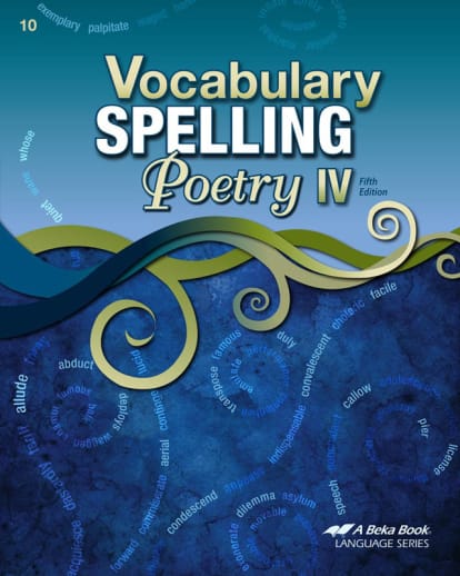 Abeka Vocabulary, Spelling, Poetry IV Student Book
