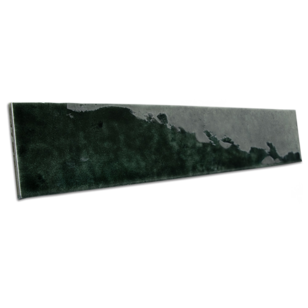 Menorca Forest Black 2-1/2 in. x 12-7/8 in. Ceramic Wall Tile