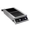 208- to 240-volt 3500-watt front-to-back dual countertop induction range with temperature control probe and programs