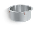 10 ⅜-inch stainless steel round sink with straight sides