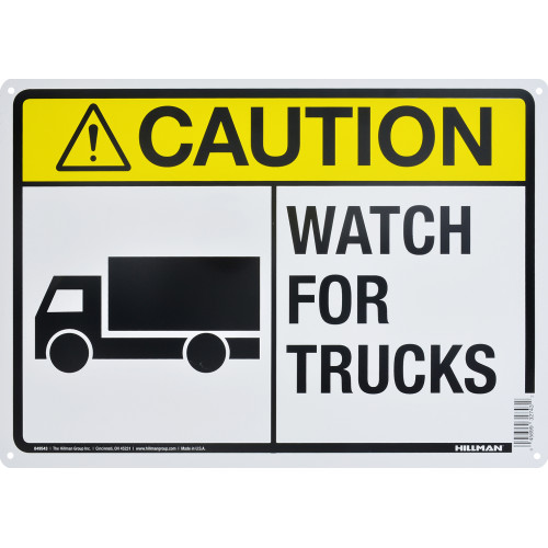 Aluminum Watch For Truck Caution Sign 10