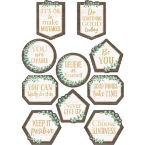 Eucalyptus Positive Sayings Accents, Pack of 30