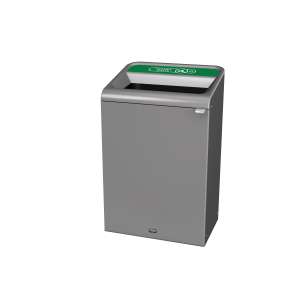 Rubbermaid Commercial, Configure™, Compost, 33gal, Metal, Gray, Rectangle, Receptacle