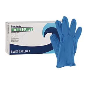 Boardwalk, General Purpose Gloves, Nitrile, 5.0 mil, Powder Free, XL, Blue