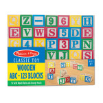 Melissa & Doug Wooden ABC/123 Block Set, 50 Pieces LCI1900