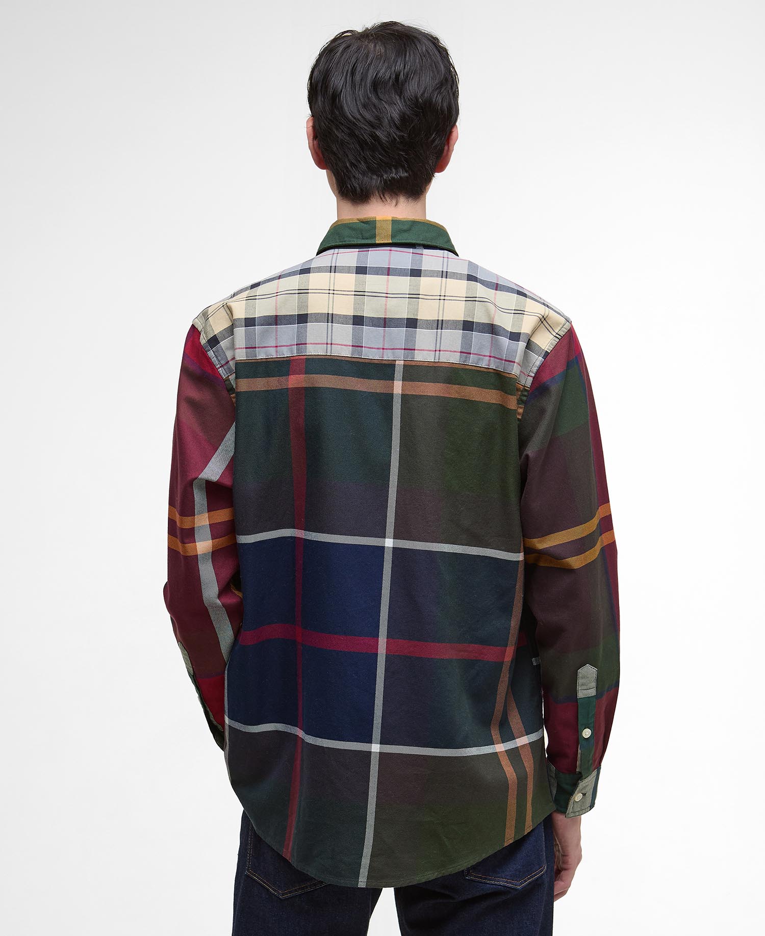 Camicia oversize Patchwork in tartan image number 2