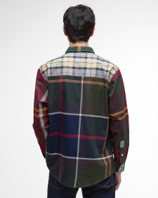 Patchwork Oversized Tartan Shirt 