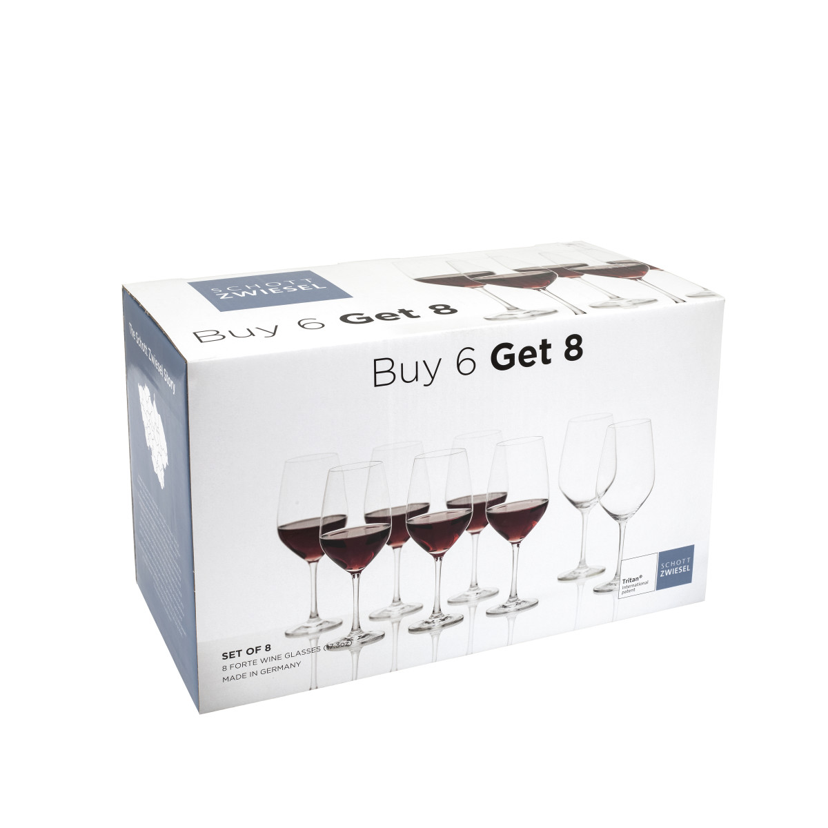 Forte Buy 6, Get 8 Red Wine Glasses 17.3oz