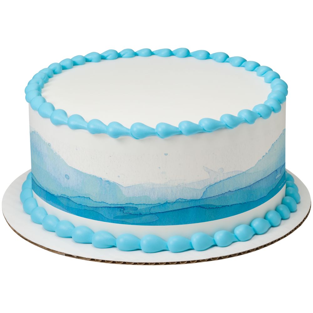 Image Cake Watercolor Waves