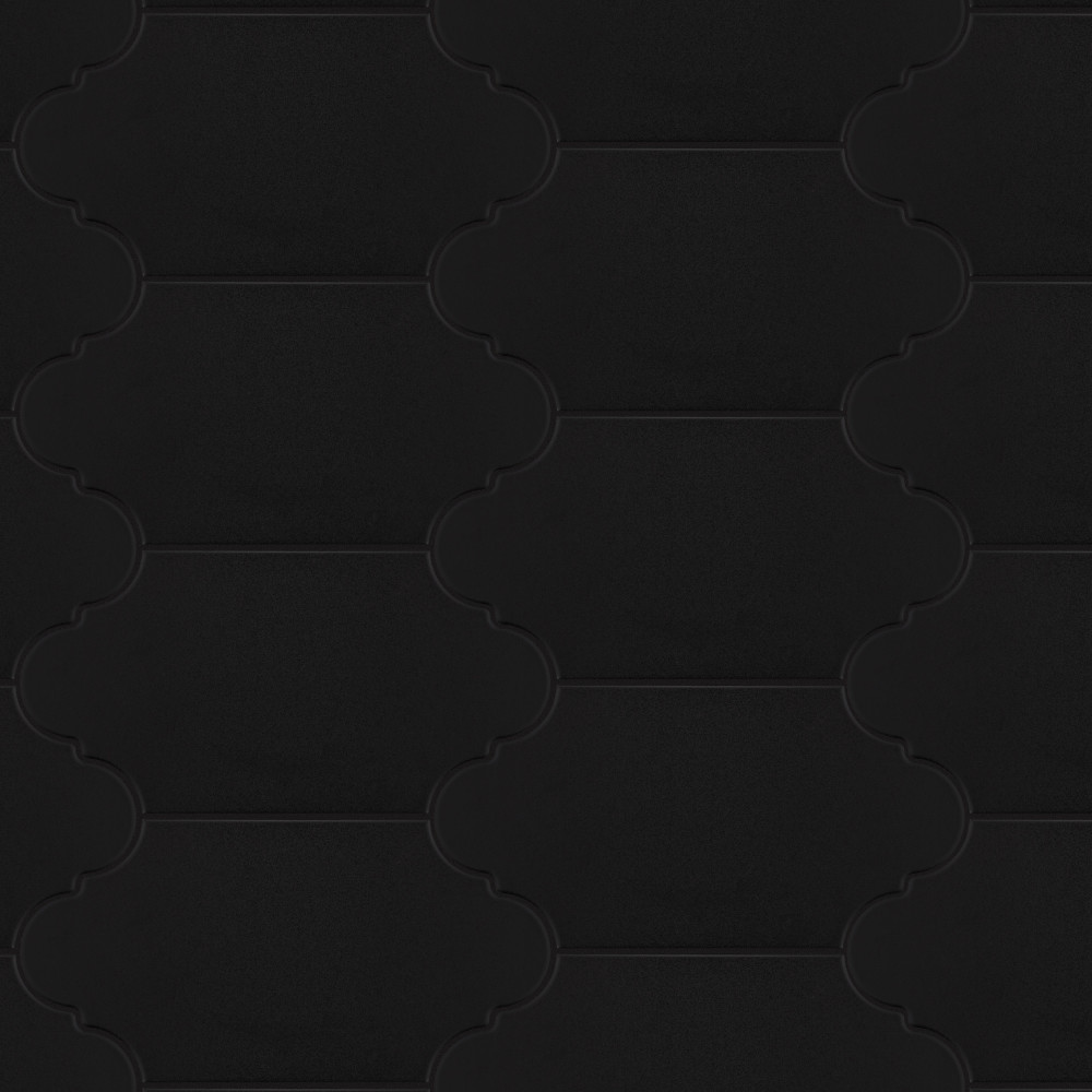 Textile Basic Provenzal Black 6.25x12.75 Lantern Porcelain Floor and Wall Digital Pattern