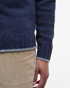 Hewton Fair Isle Roll Neck Jumper Navy