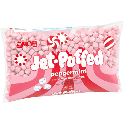 JET-PUFFED Peppermint Mallows Seasonal Marshmallows 10oz Bag