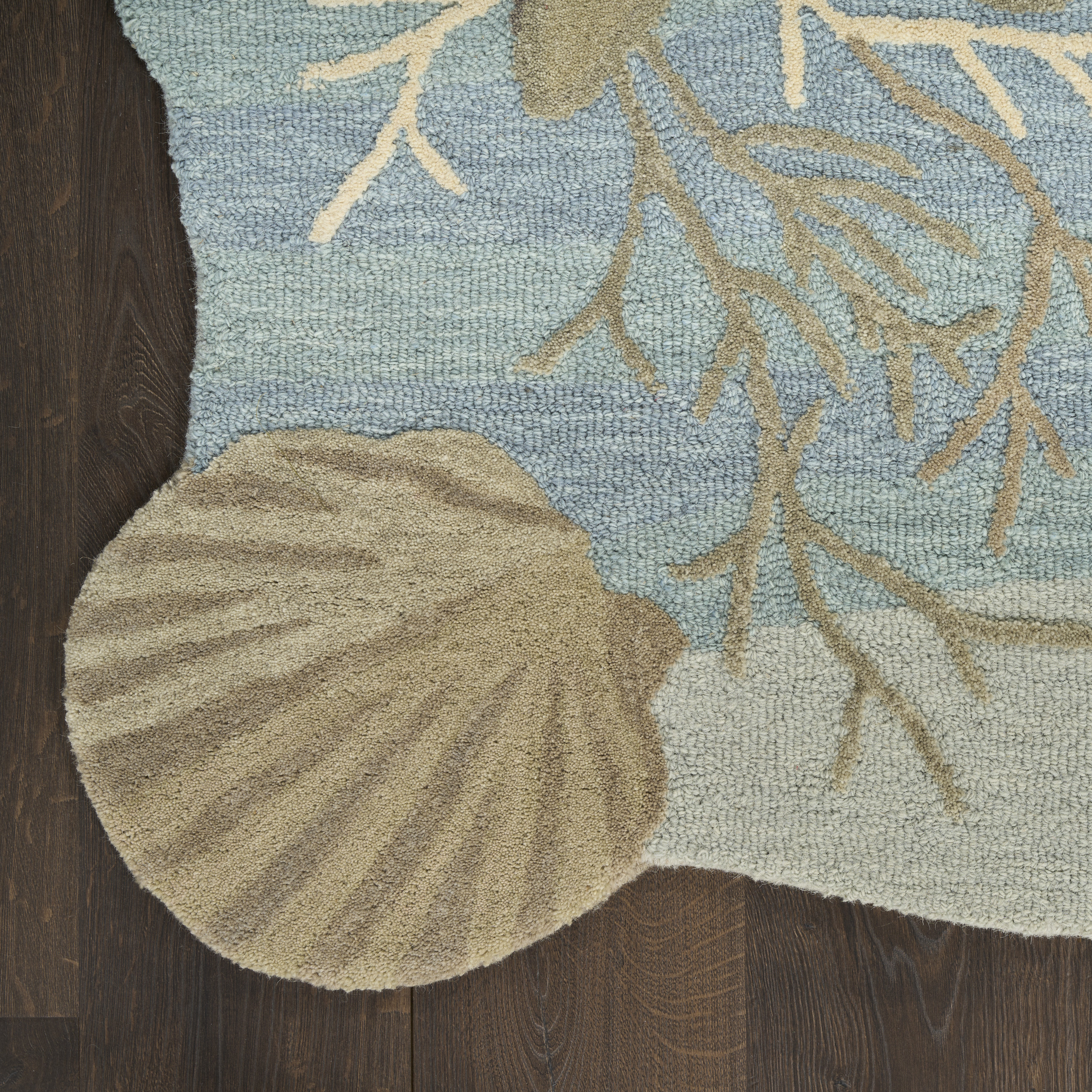 Nourison Waterside 7'9" x 9'9" Blue Coastal, Nautical & Beach Indoor Rug