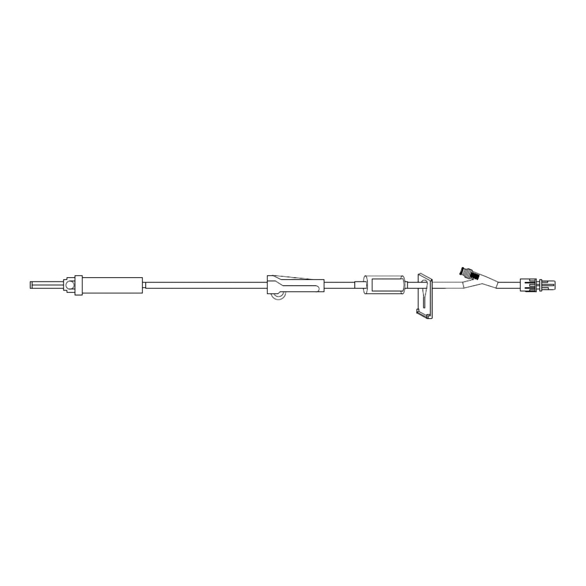 Intuvie LLC PRIMARY SET, 1NF Y-SITE 0.22MIC FLTR W/FLO CLAMP 105" (50/CS