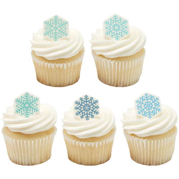 Snowflakes Assortment - Red 3 Free Sweet Décor® Edible Decorations