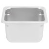 Sixth-size 4-inch-deep Super Pan V® stainless steel steam table pan