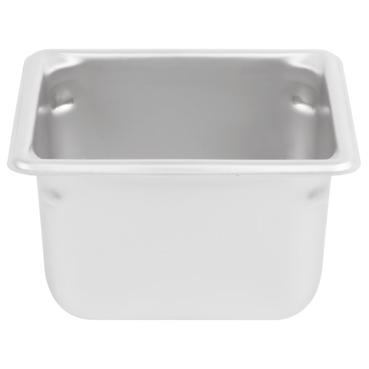 Sixth-size 4-inch-deep Super Pan V® stainless steel steam table pan