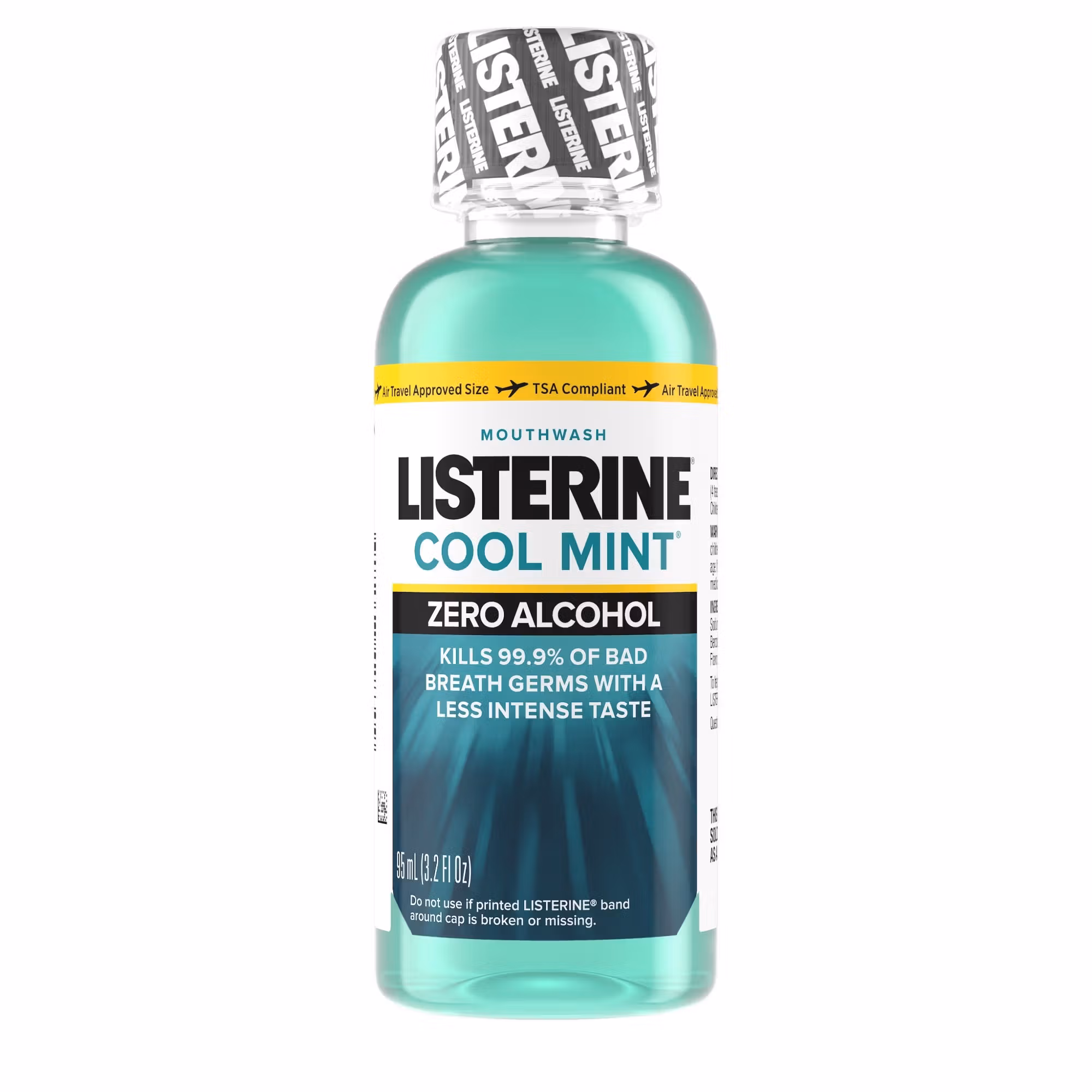 Listerine® Zero® Clean Mint Mouthwash, 3.2 oz. Bottle