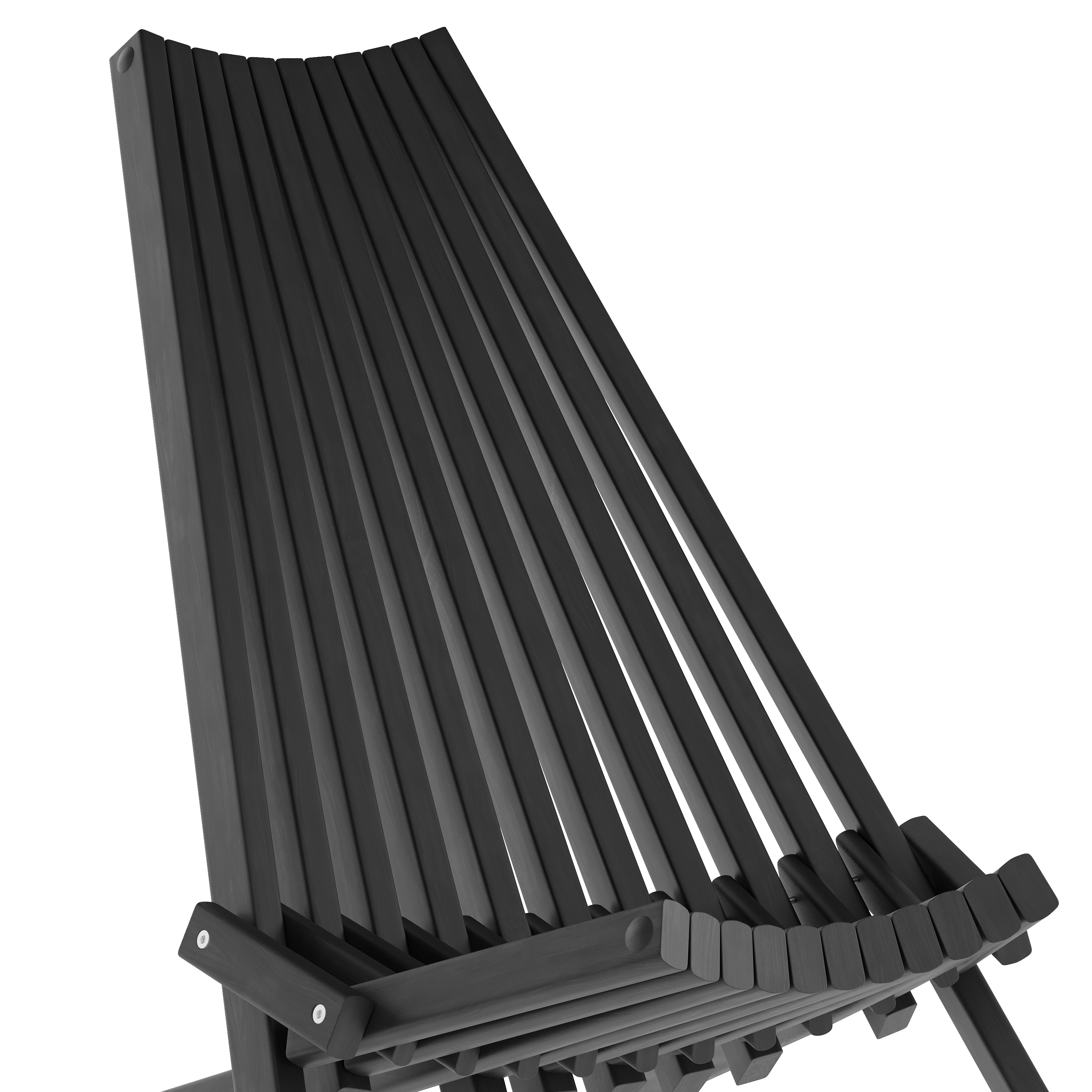 Duhram Black Folding Chair for Indoor/Outdoor Use with Acacia Wood Low Profil... - Picture 10 of 21