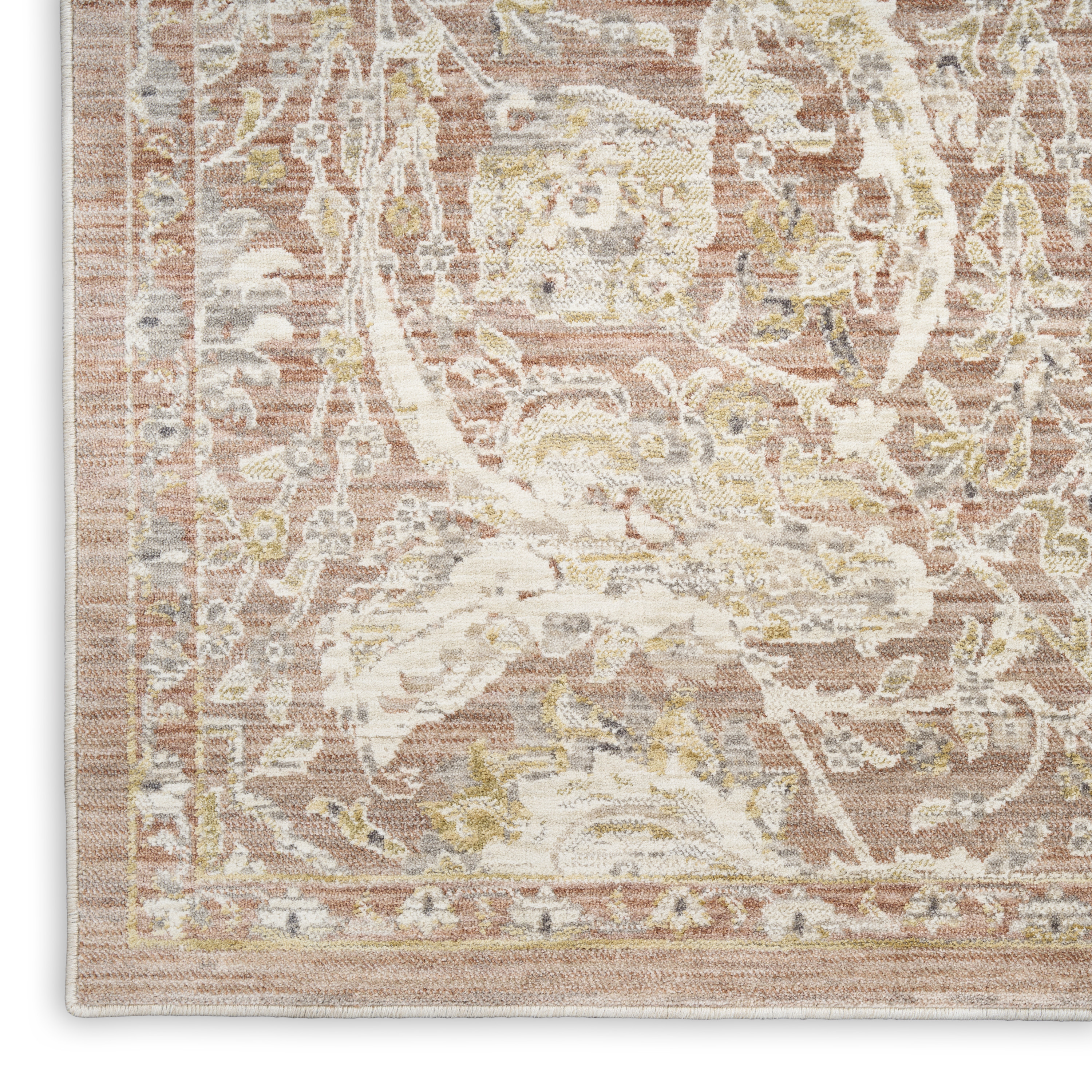 Nourison Antique Fusion 3'11" x 5'10" Brick Vintage Indoor Rug