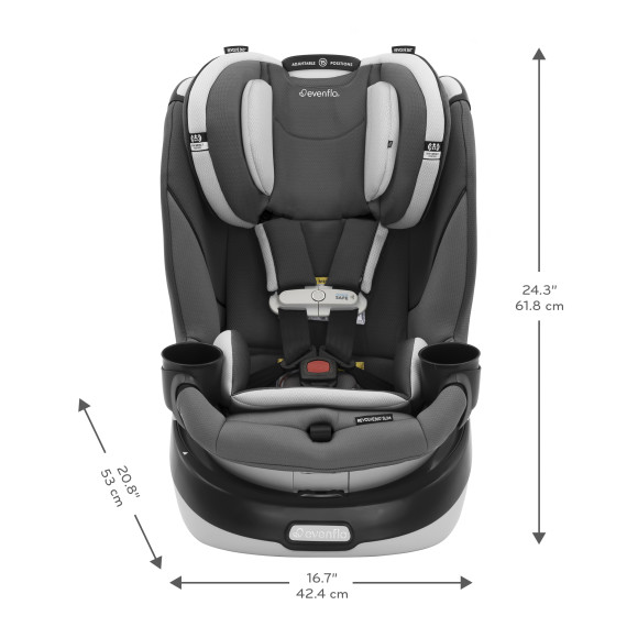 Revolve360 Slim 2-in-1 Rotational Car Seat with SensorSafe Support Specifications