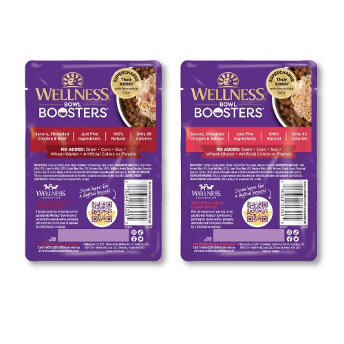 Wellness Bowl Boosters Simply Shreds Variety Pack back packaging