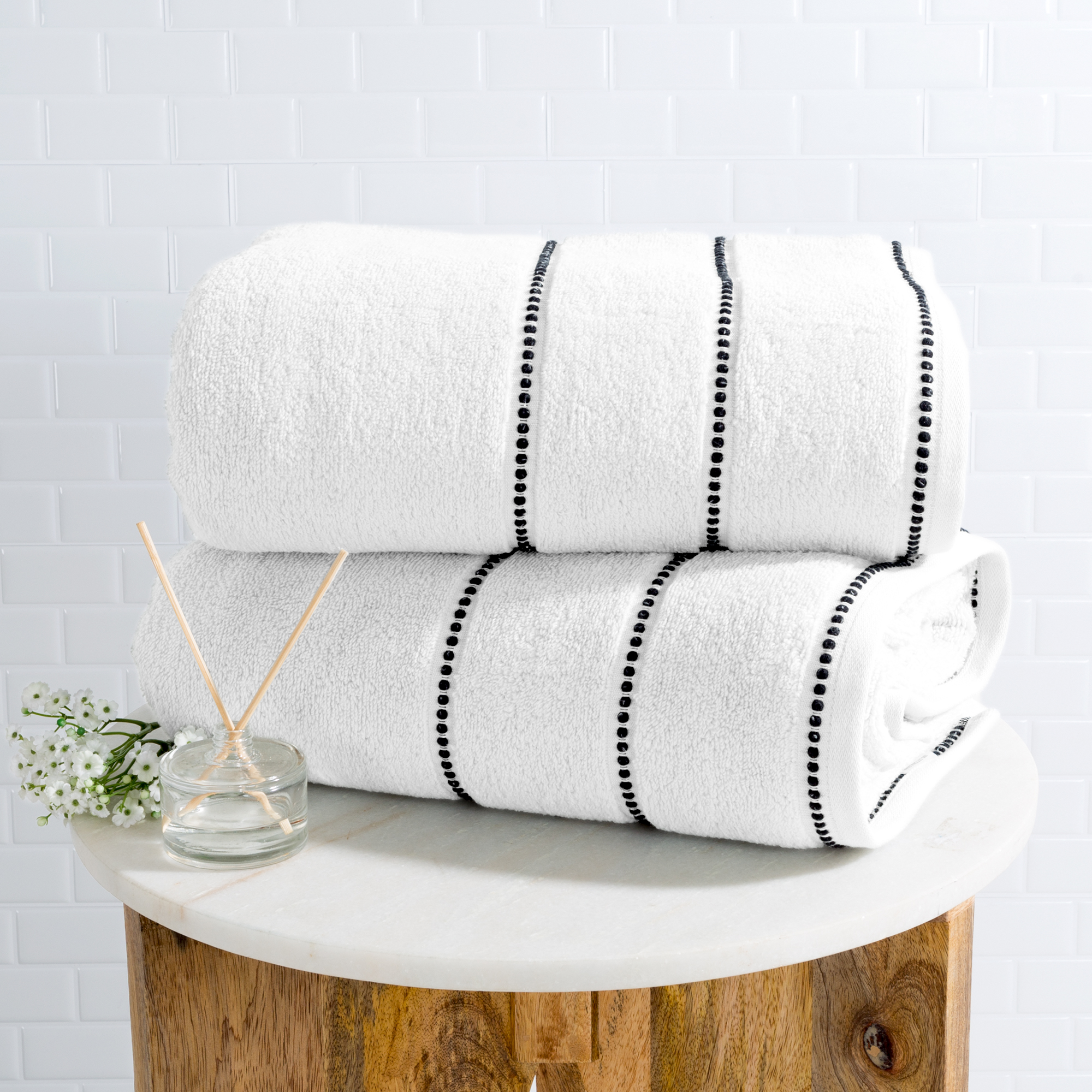 2Pc Luxury Cotton Towel Sets Quick Dry Plush Soft Absorbent Bath Towels 68"x34" - Picture 18 of 18
