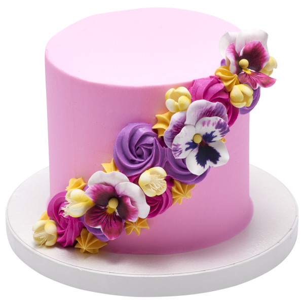Purple Pansies Assortment Gum Paste Flowers