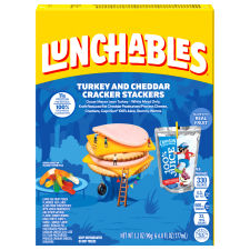 Lunchables Turkey & Cheddar Cheese Cracker Meal Kit, Capri Sun Fruit Punch, Gummy Worms, 9.2 oz Box