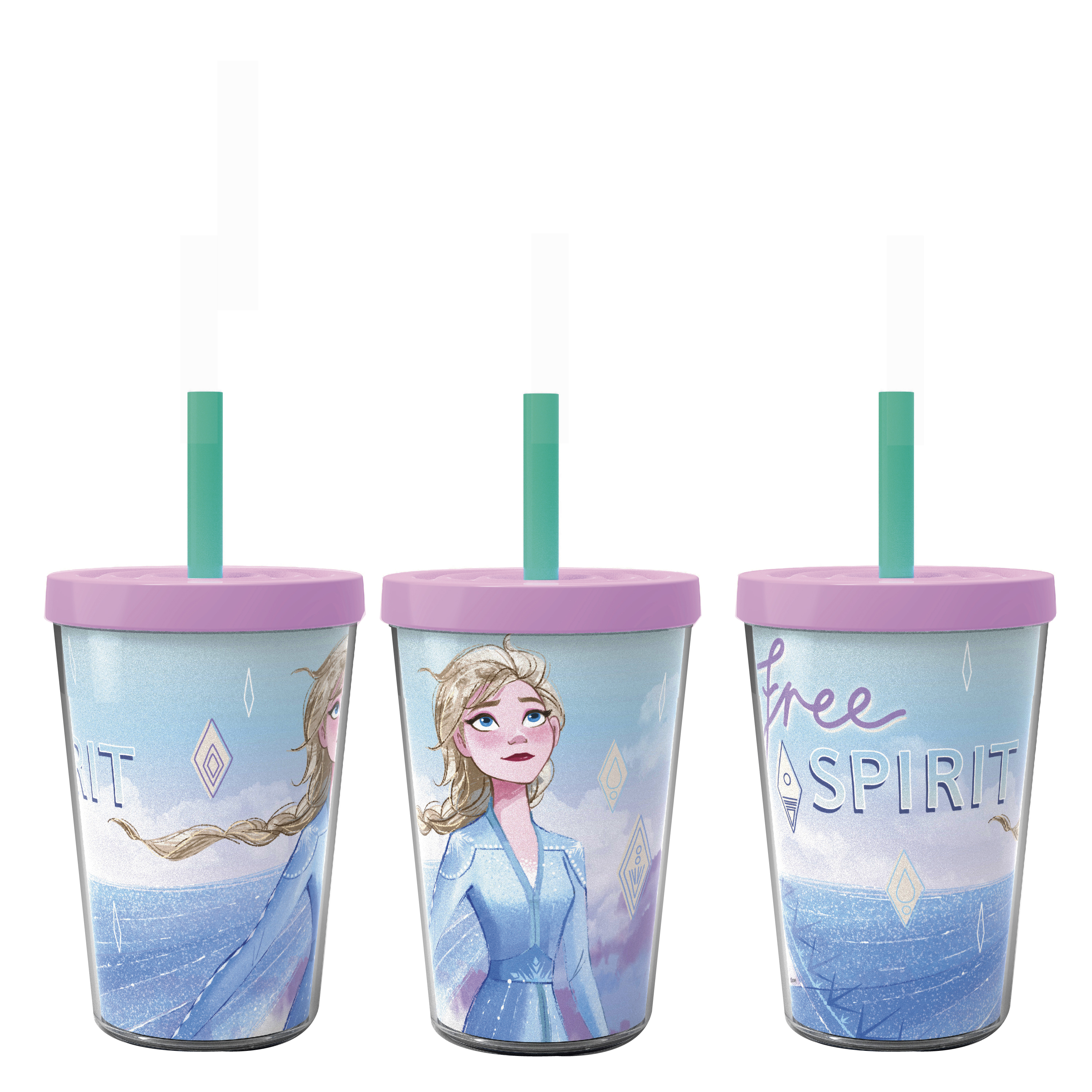 Disney Frozen 2 Movie 13 ounce Insulated Tumbler, Princess Elsa, 2-piece set slideshow image 3