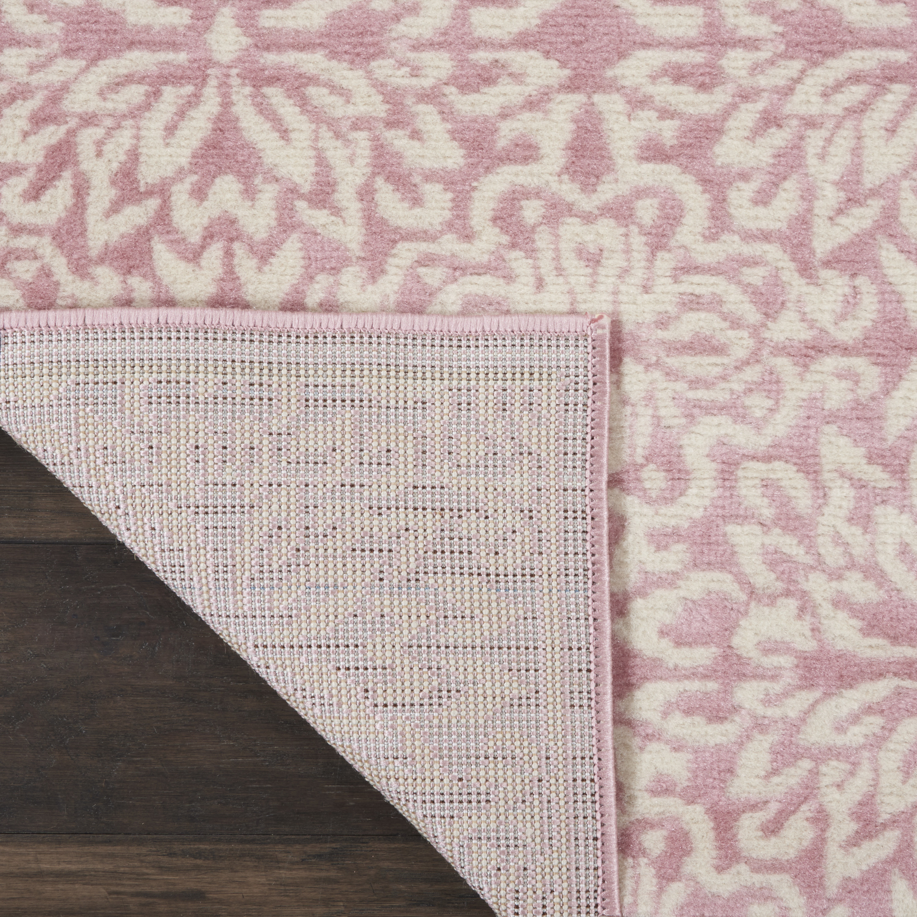 Nourison Jubilant 2' x 6' Ivory Pink Farmhouse Indoor Rug