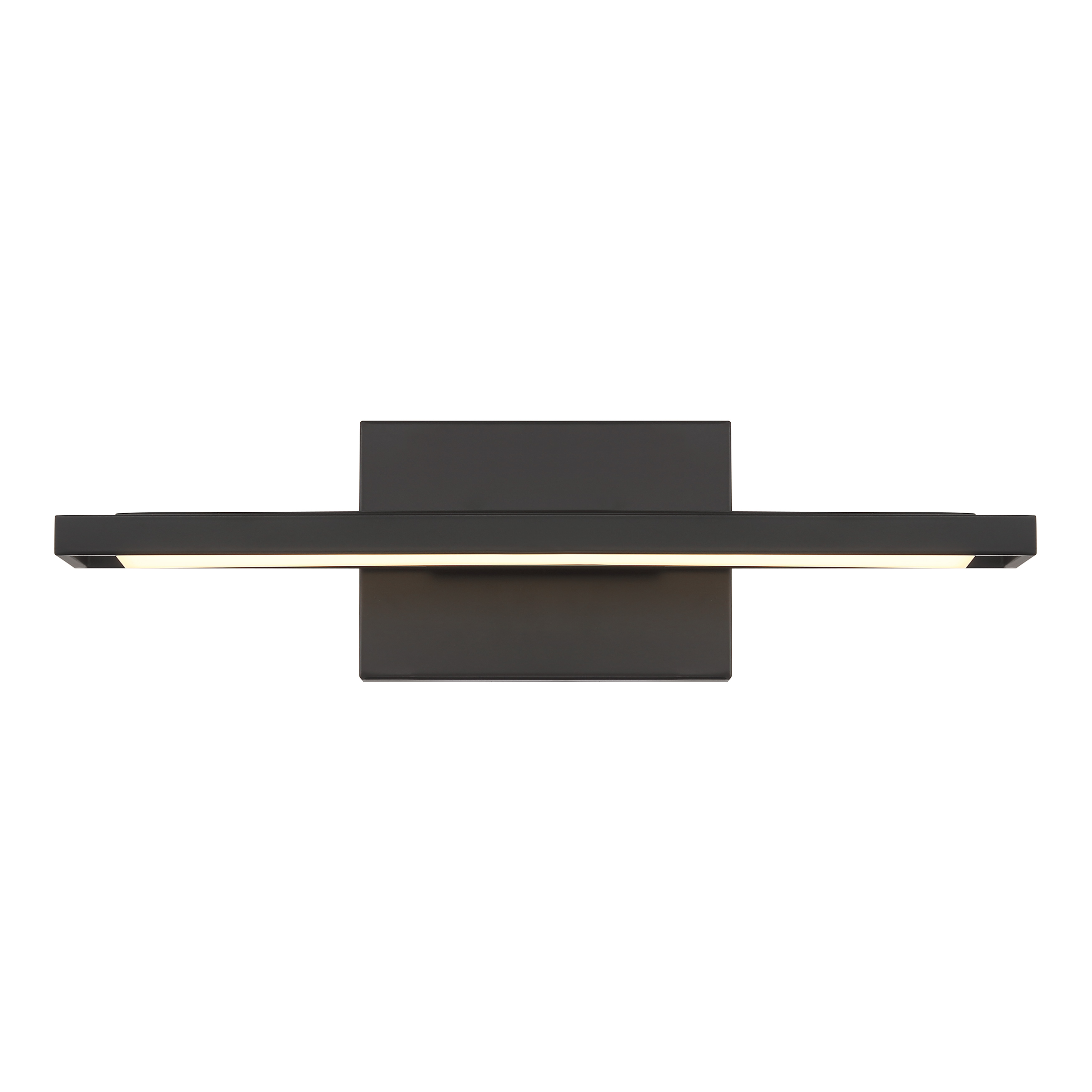 The Parallel 18" LED wall sconce delivers modern minimalism with its clean linear profile and frosted acrylic diffuser. High CRI integrated LED provides excellent color rendering in a coal black finish that complements contemporary interiors. - alternate view