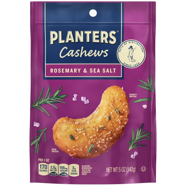 PLANTERS(r) Cashew Rosemary 12-5 Ounce . A1N1 - Front No Plunge In Package (Low Res)