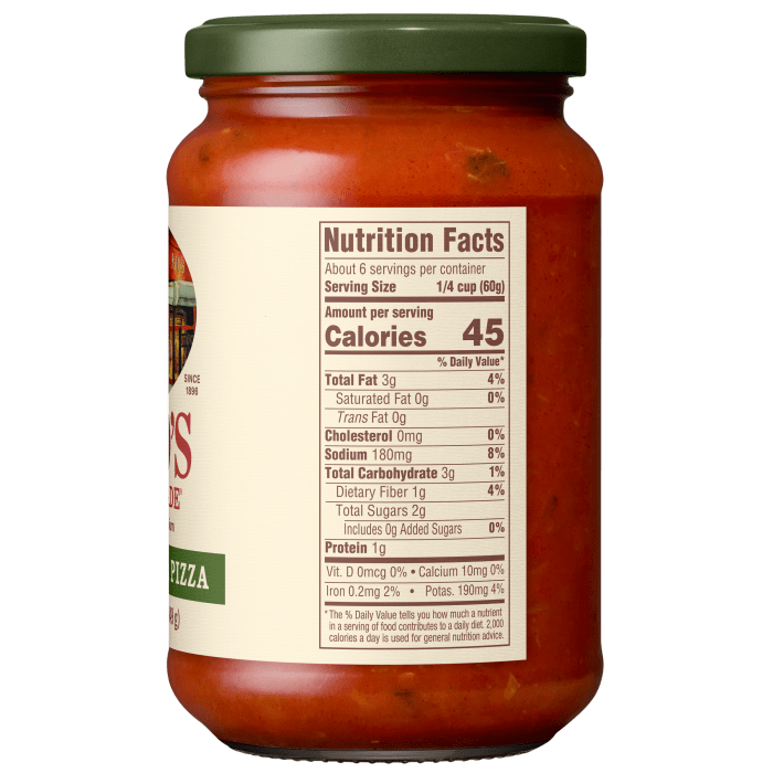 Margherita Pizza Sauce, 12.3 oz - Right Image